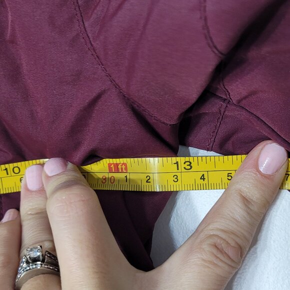H&M Kid's Maroon Zipper Pocket Faux Fur-Trimmed Hooded Winter Snowsuit Size 4-6M - Picture 13 of 15